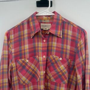 Ralph Lauren Women's Denim & Supply Long Sleeve Button Down - Pink Plaid - S